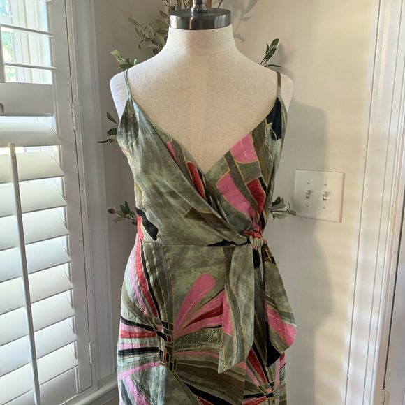 New w/o tags Jason Wu topical linen tie dress size 2 - Picture 2 of 6